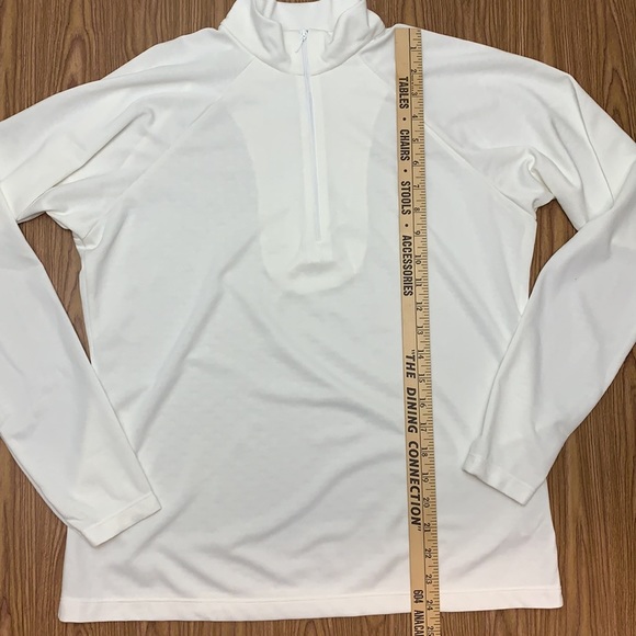 Marmot white long sleeve 1/4 zip top L - Picture 2 of 5